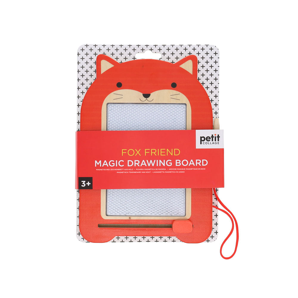 Fox-themed magic drawing board with packaging on a white background