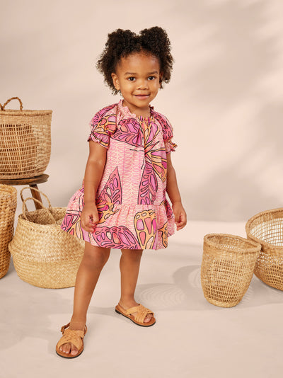 Puff Sleeve Baby Dress - Batik Butterfly by Tea Collection