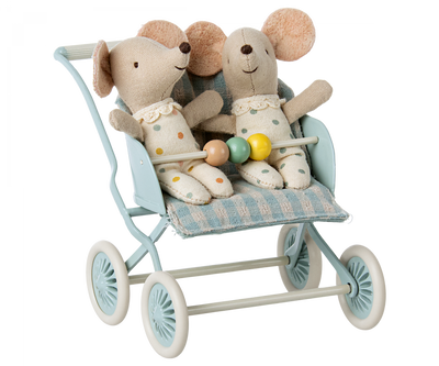 Stroller, Baby Mice - Mint by Maileg