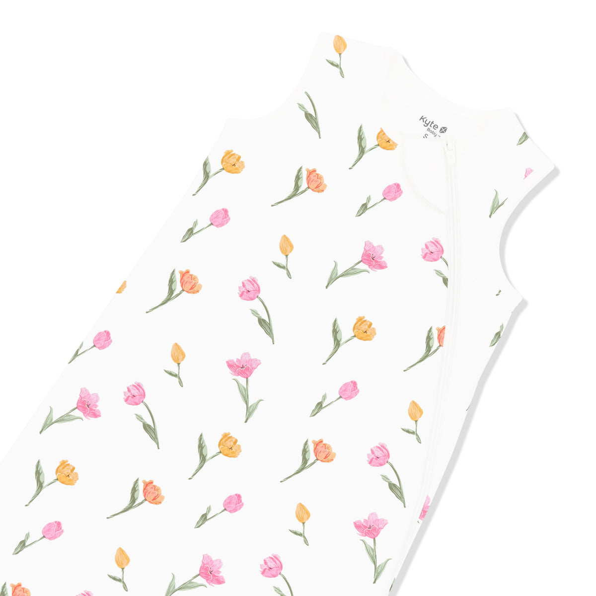 Floral patterned paper with pink and yellow flowers on a white background