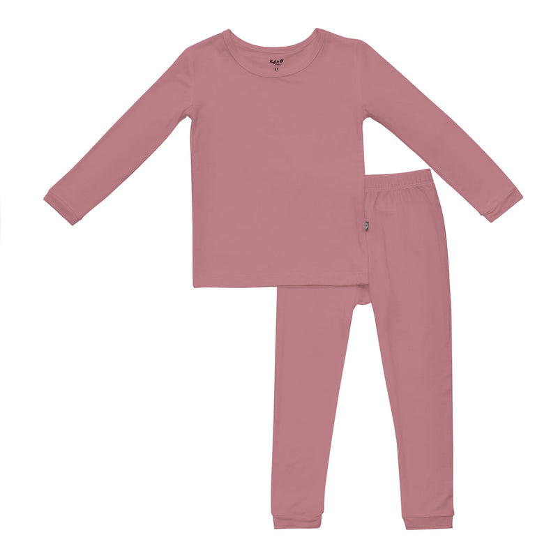 Solid Long Sleeve Toddler Pajama Set - Dusty Rose by Kyte Baby