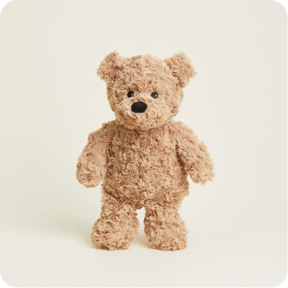 Plush teddy bear on a light beige background