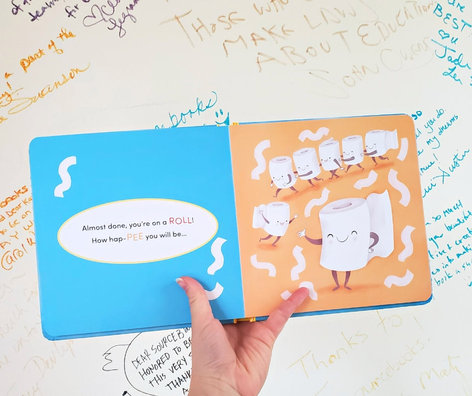 Children's book with cartoon tooth characters on a textured surface