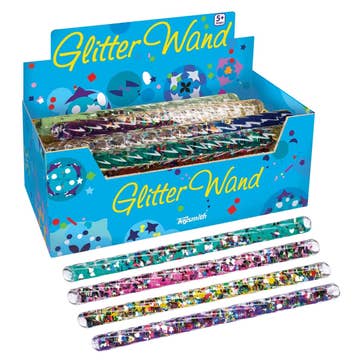 Display box of Glitter Wands with colorful wands inside