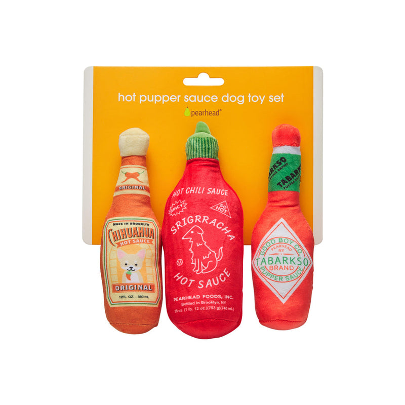 Hot Pupper Sauce Dog Toys - Set of 3 by Pearhead