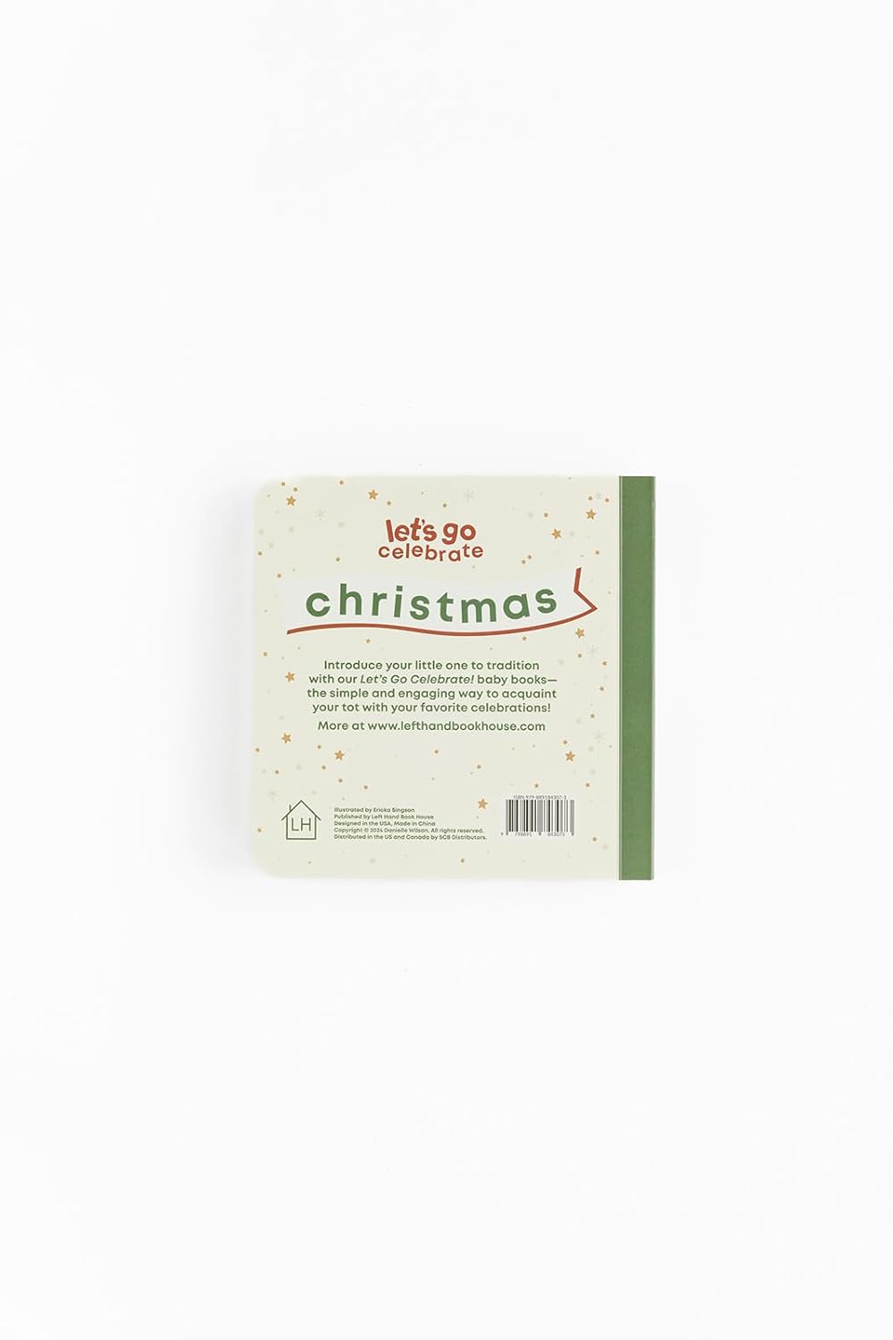 Book titled 'Let's go celebrate Christmas' on a white background