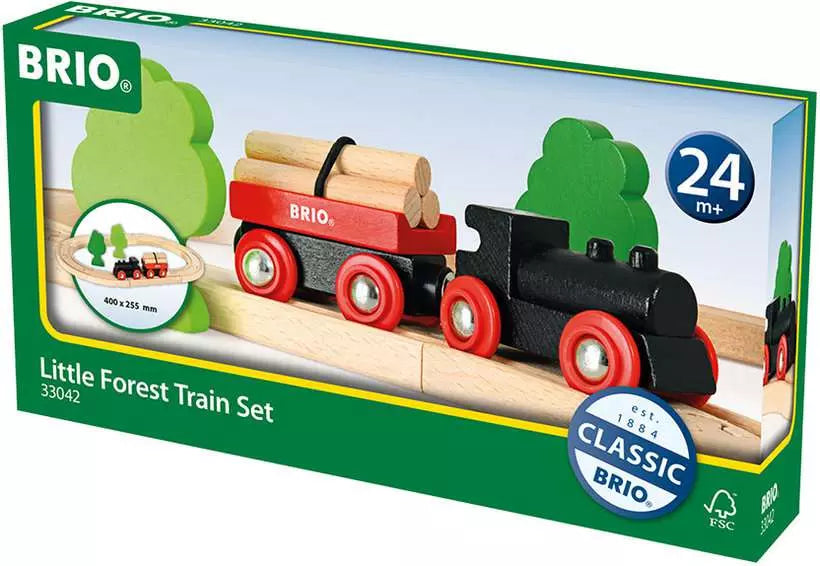 BRIO Little Forest Train Set packaging with train and trees on a white background