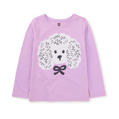 Poodle & Bow Graphic Tee -Sheer Lilac by Tea Collection FINAL SALE