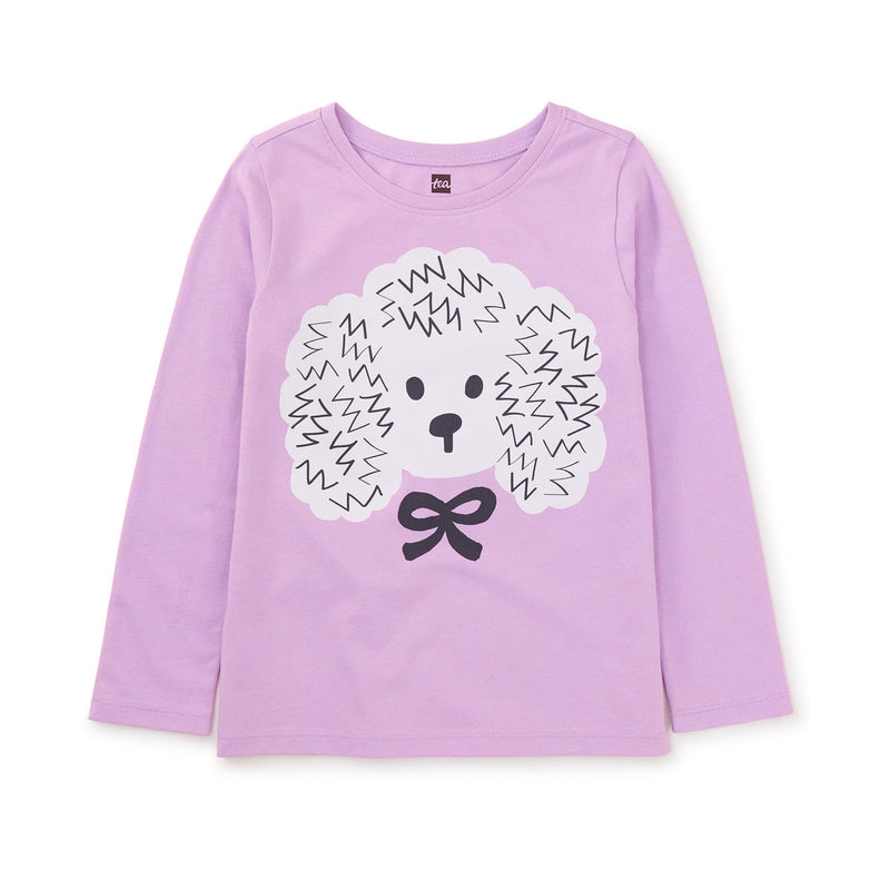 Poodle & Bow Graphic Tee -Sheer Lilac by Tea Collection FINAL SALE