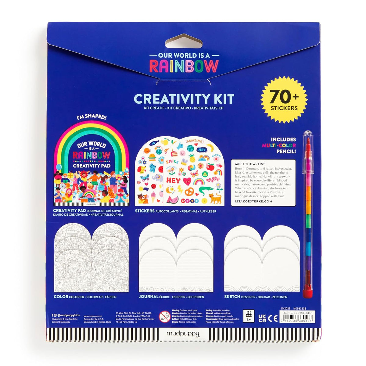 Mudpuppy Creativity Kit packaging with colorful design and text on a white background