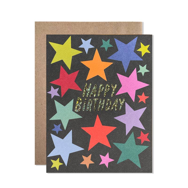 Happy Birthday Stars Card by Hartland Cards
