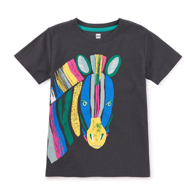 Bright Zebra Graphic Tee - Pepper by Tea Collection