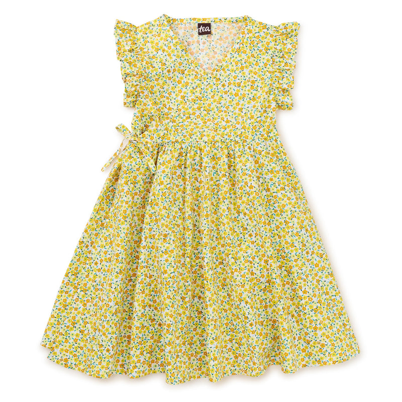 Full Sweep Wrap Dress - Algarve Wildflowers by Tea Collection