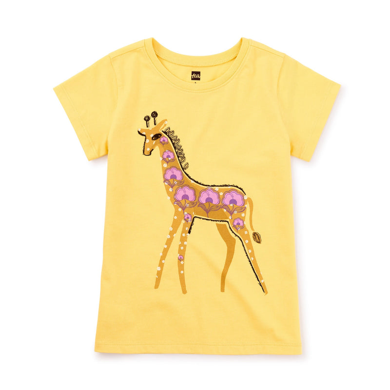 Floral Giraffe Graphic Tee - Del Sol by Tea Collection