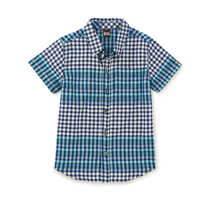 Plaid Button Up Woven Shirt - Nairobi Plaid by Tea Collection