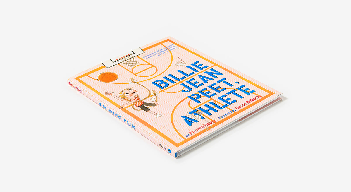 Book titled 'Billie Jean Peet, Athlete' on a white background