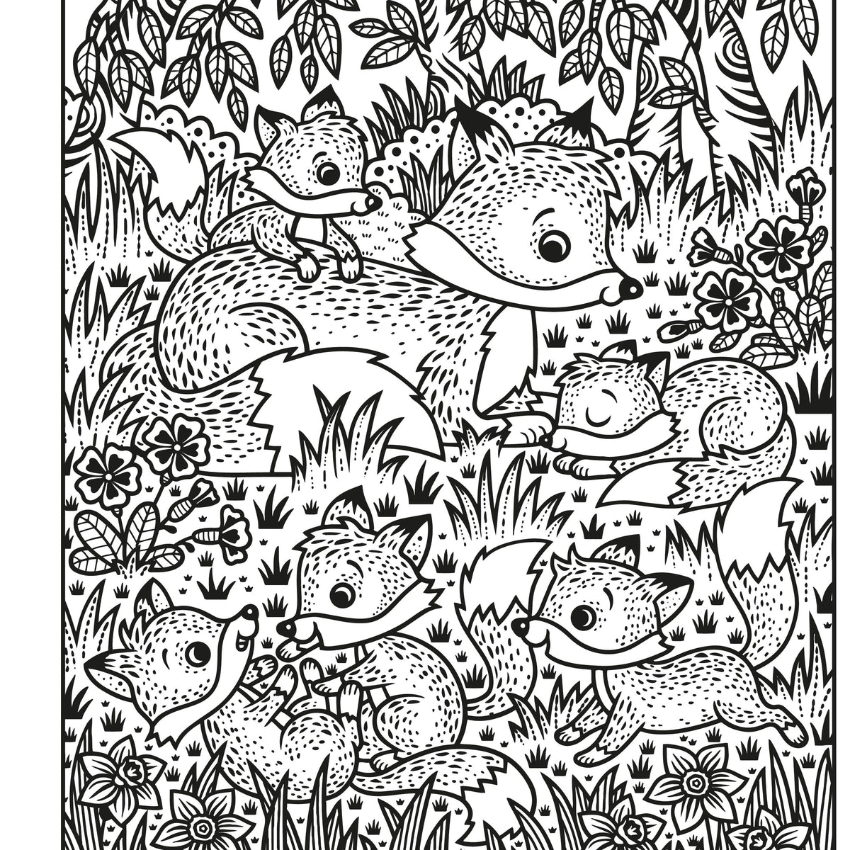 Illustration from the Woodland Magic Painting Book published by Usborne, illustrated by Federica Iossa.