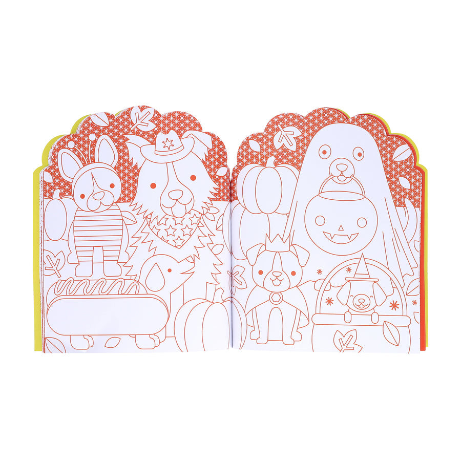 Illustrations of animals with decorative elements on a white background