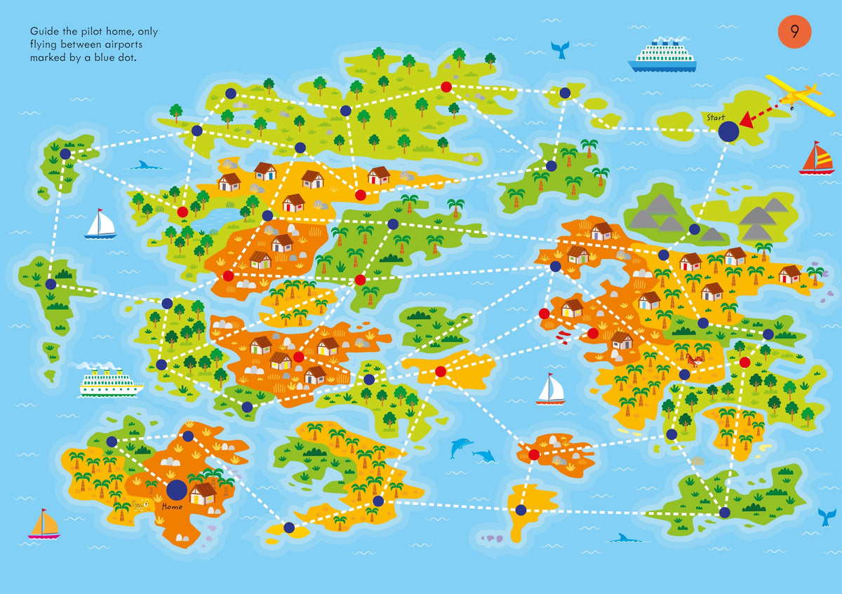 Colorful map of a fictional island with various locations and icons on a blue background