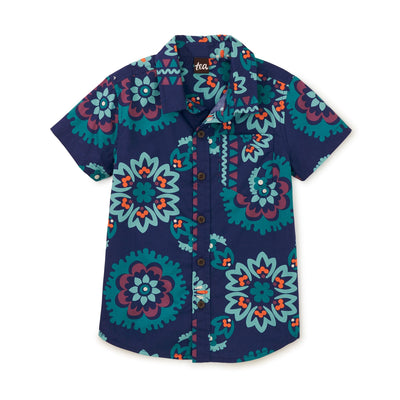 Button Up Woven Shirt - Limpopo Bandana by Tea Collection