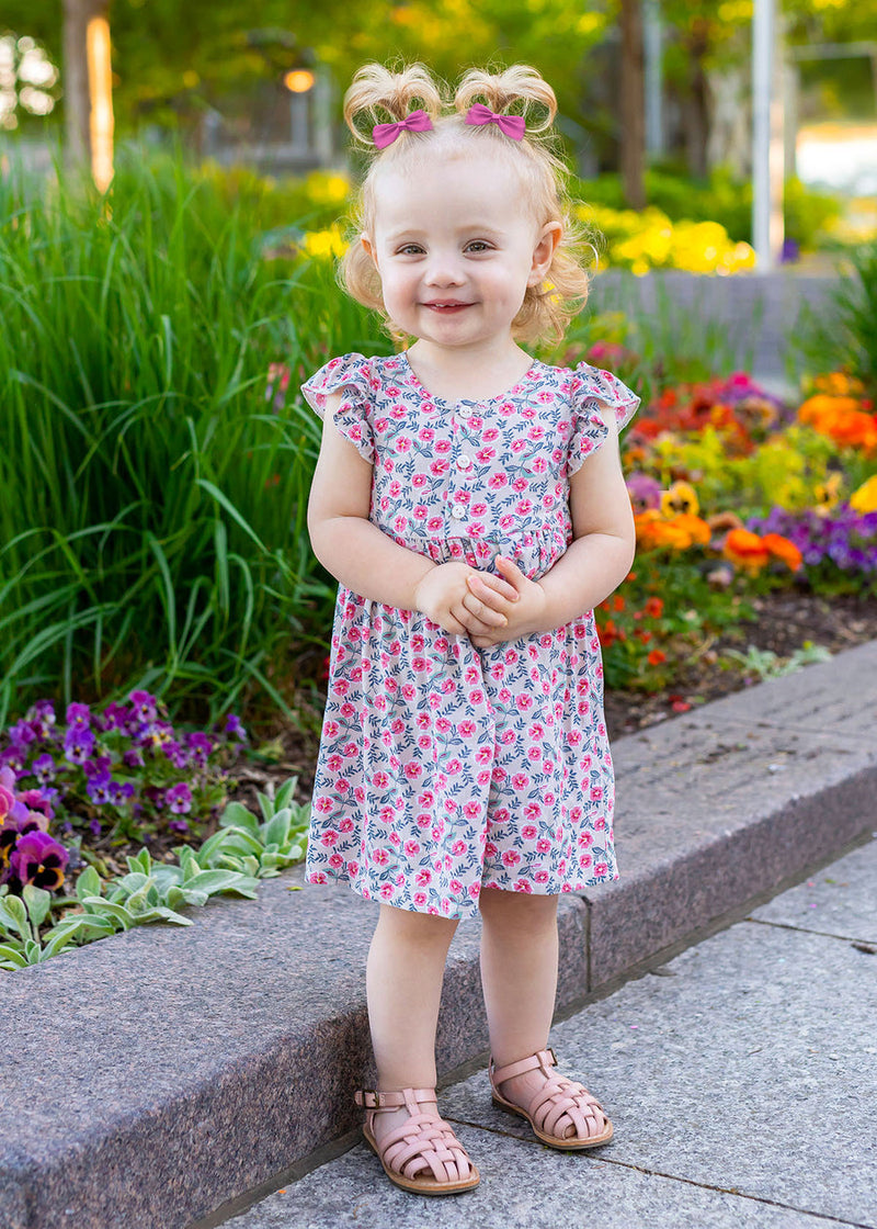 Willow Baby Dress - Brown Floral by Mabel + Honey