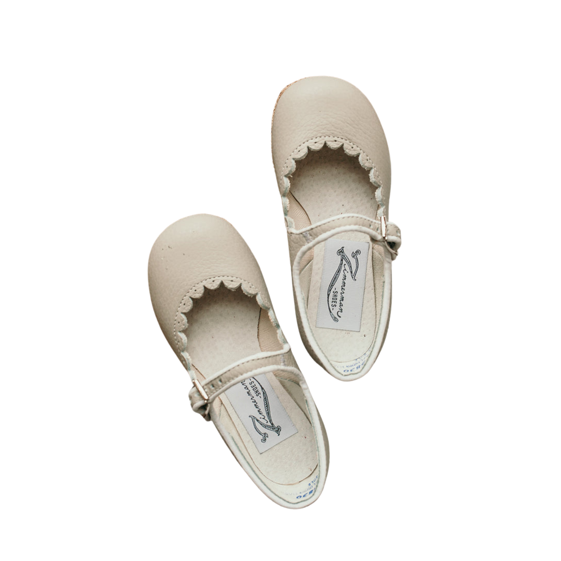 Scalloped Mary Jane Dove Grey by Zimmerman Shoes – Pacifier Kids Boutique