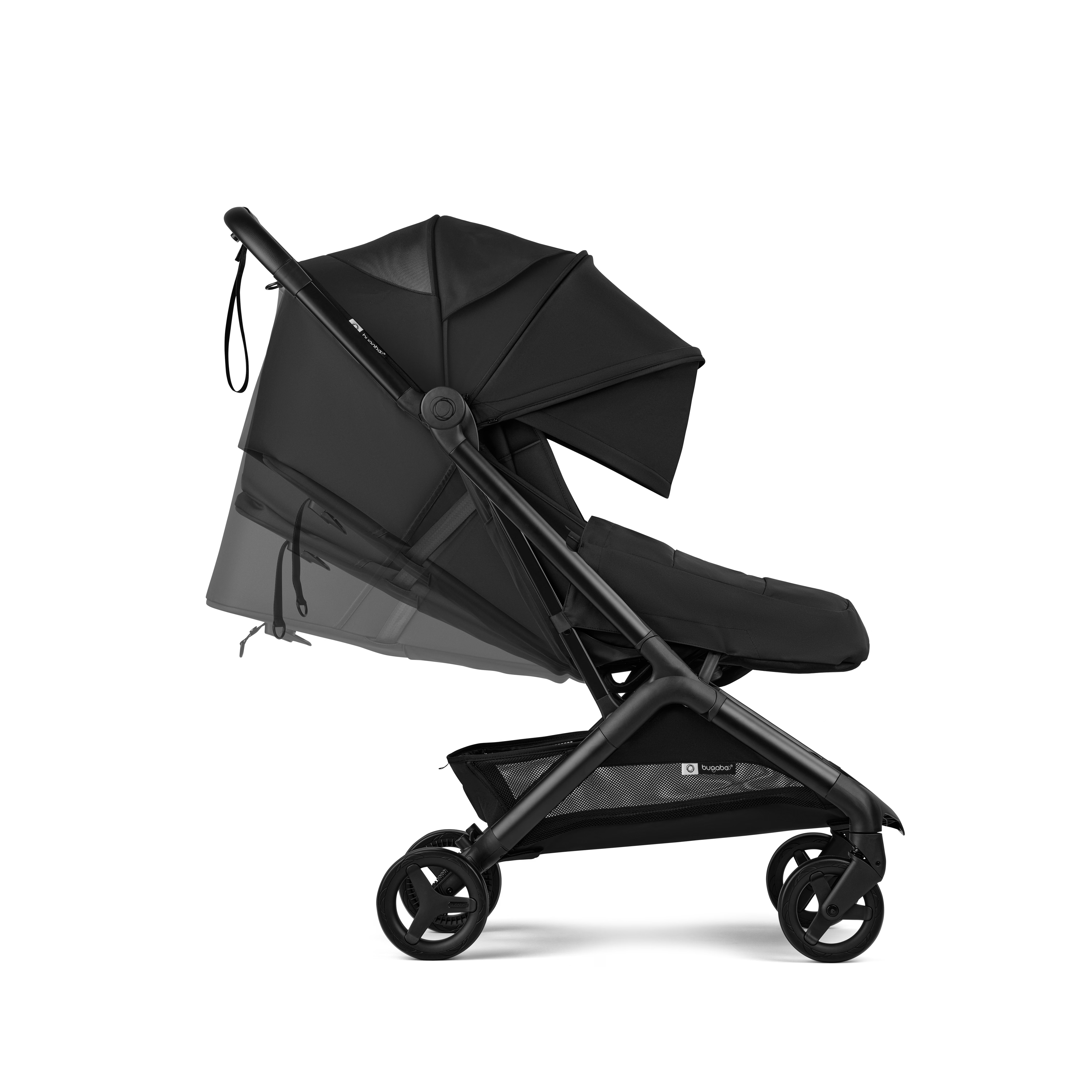 Black Bugaboo Butterfly 2 ultra-compact travel stroller