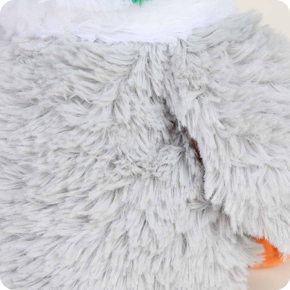 Close-up of a fluffy gray blanket with a white background