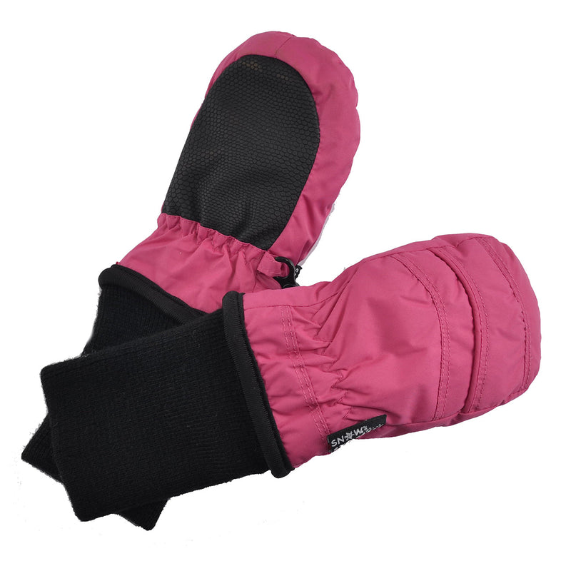 Waterproof Stay-On Mittens No Thumb - Fuchsia by SnowStoppers
