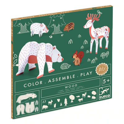 Color. Assemble. Play. DIY Craft Kit - Woods by Djeco