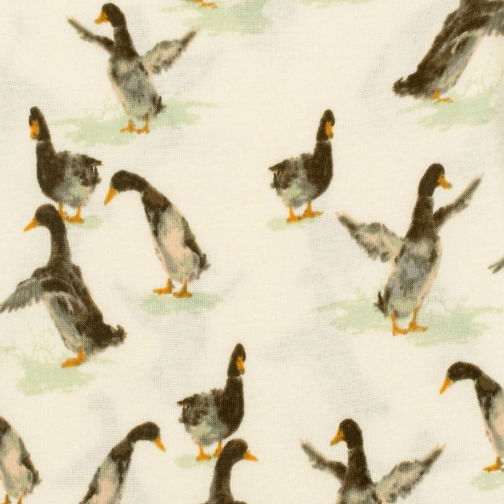 Pattern of geese on a white background
