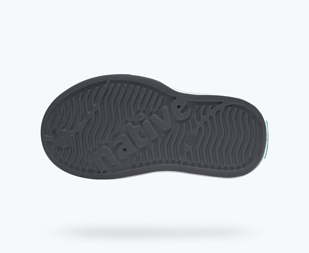 Black sole of a shoe on a white background