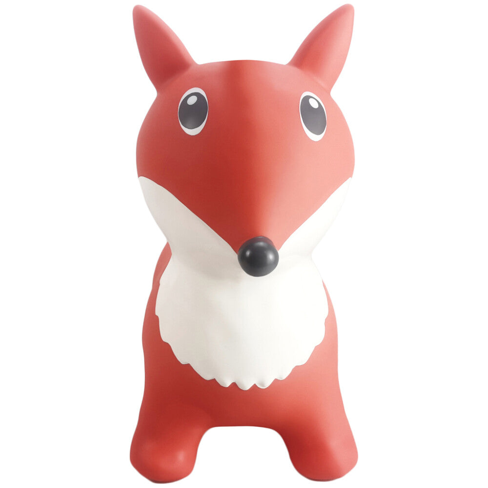 Red fox-shaped toy on a white background