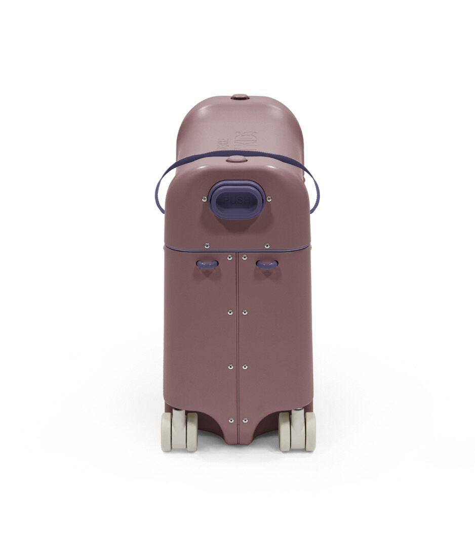 Brown scooter with a blue seat on a white background