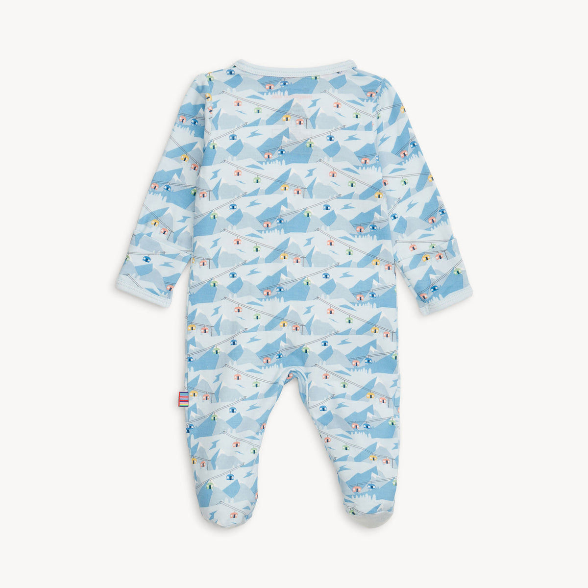 Baby onesie with airplane pattern on a white background
