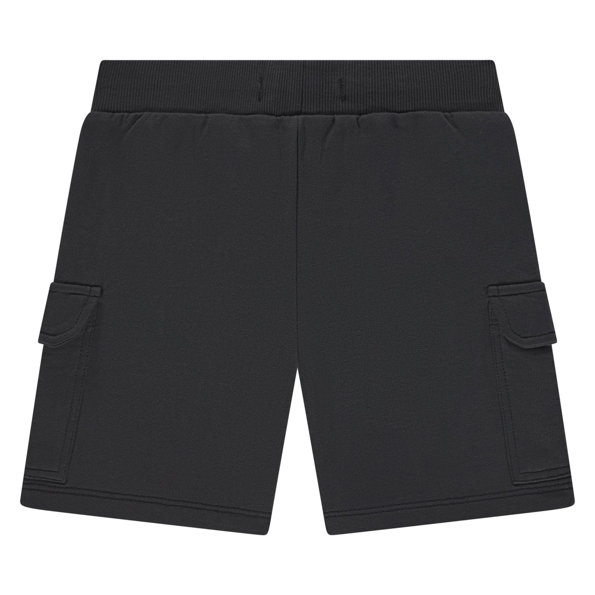 Black shorts with pockets on a white background