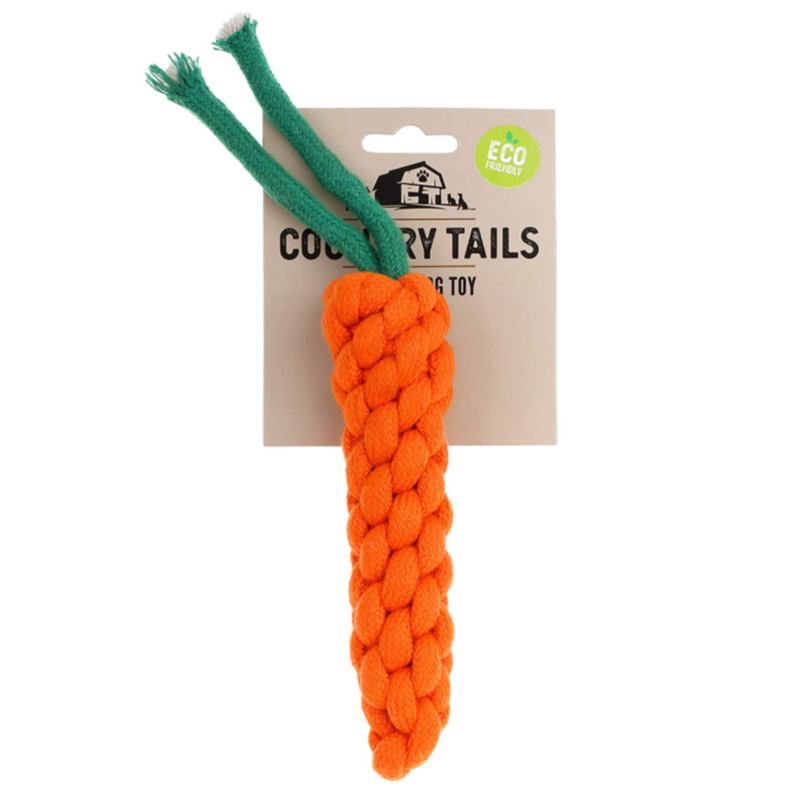 Country Tails - Veggie Patch Rope Toy - Carrot by DOOG
