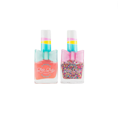 Scented Nail Polish - Peachy Rainbow Duo by Little Lady Products