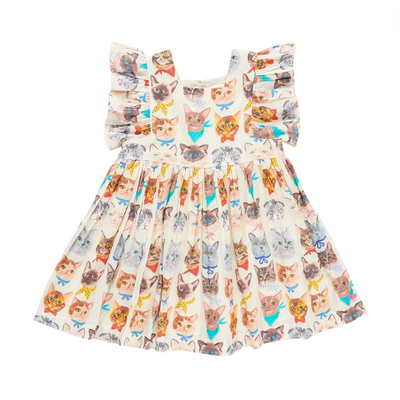 Elsie Dress - Cool Cats by Pink Chicken