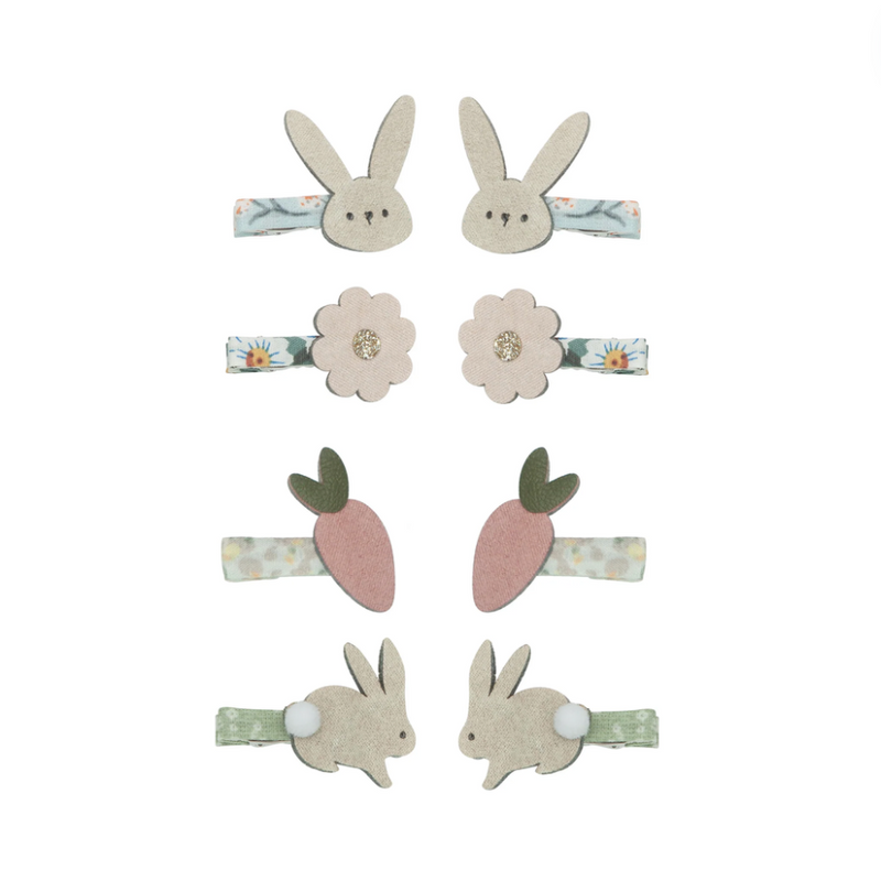 Bunny and Flower Mini Clips by Mimi & Lula