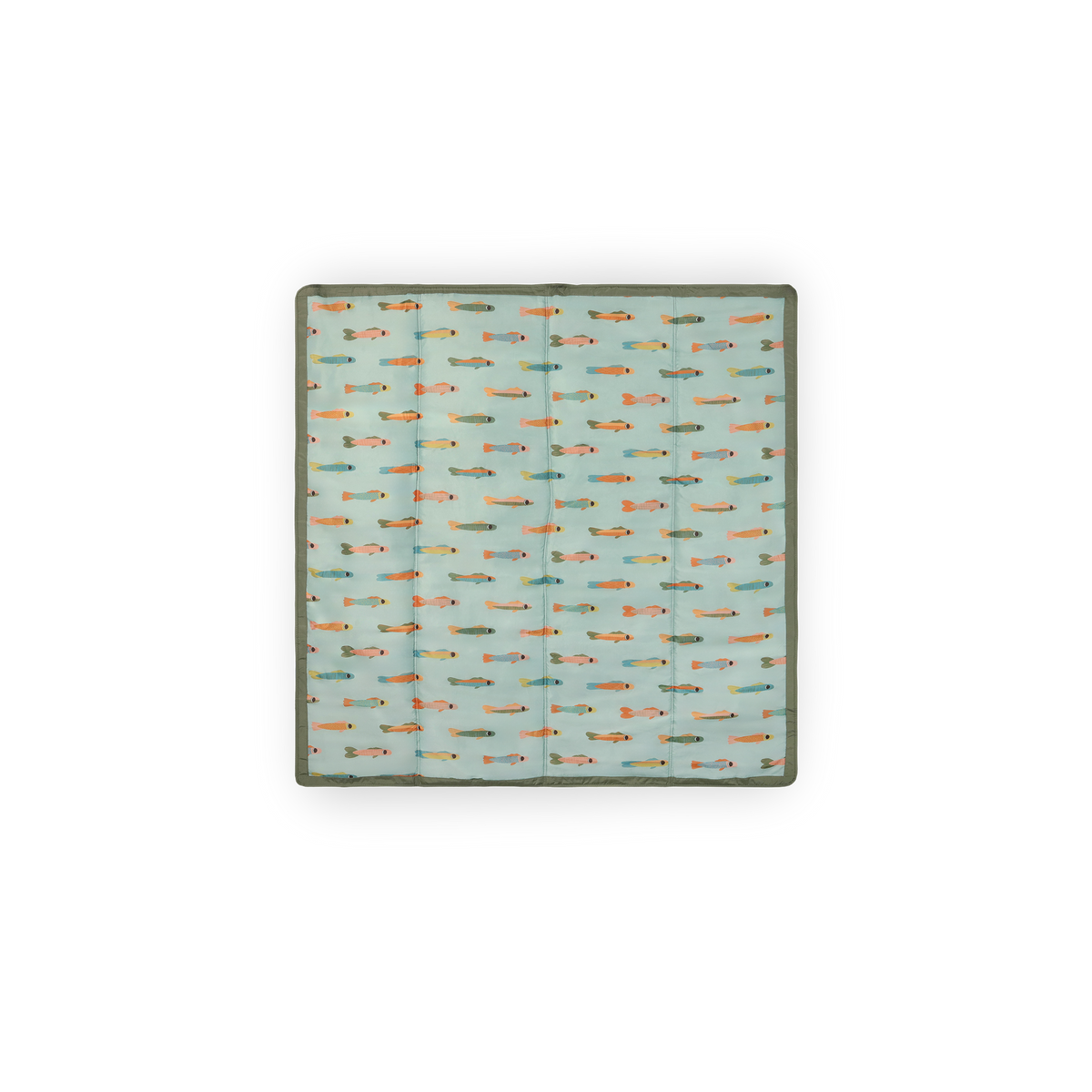 Patterned square ceramic plate on a white background