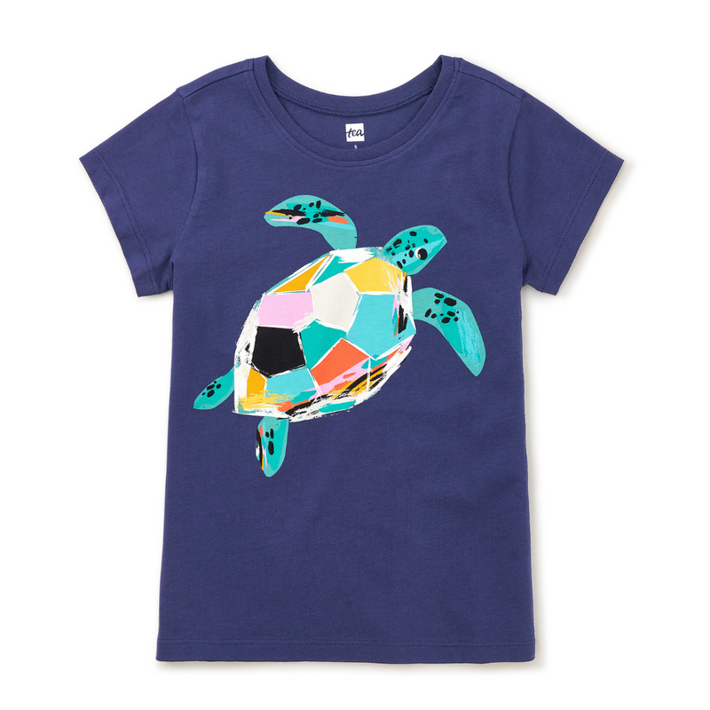 Pop Turtle Graphic Tee - Twilight by Tea Collection
