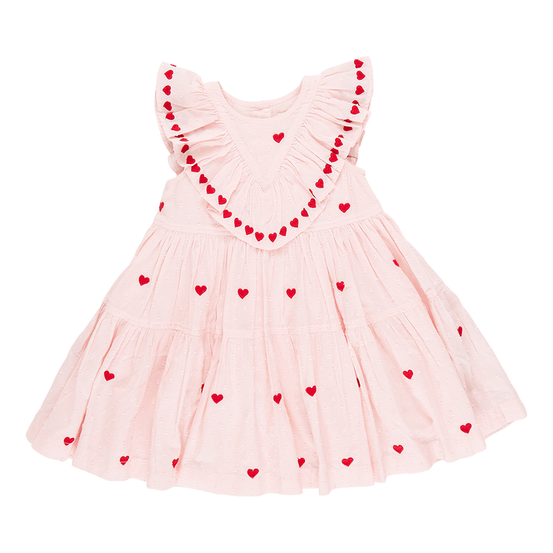 Raphaela Dress - Confetti Heart Embroidery by Pink Chicken