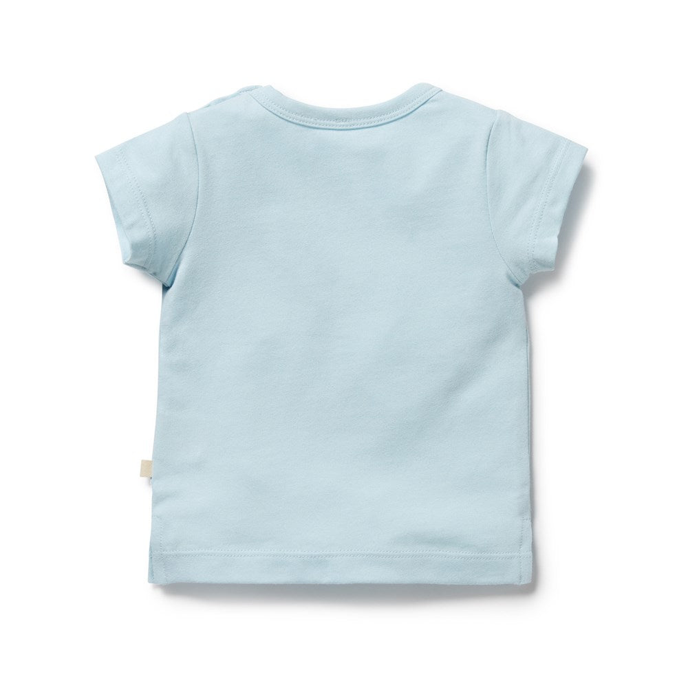 Light blue t-shirt on a white background