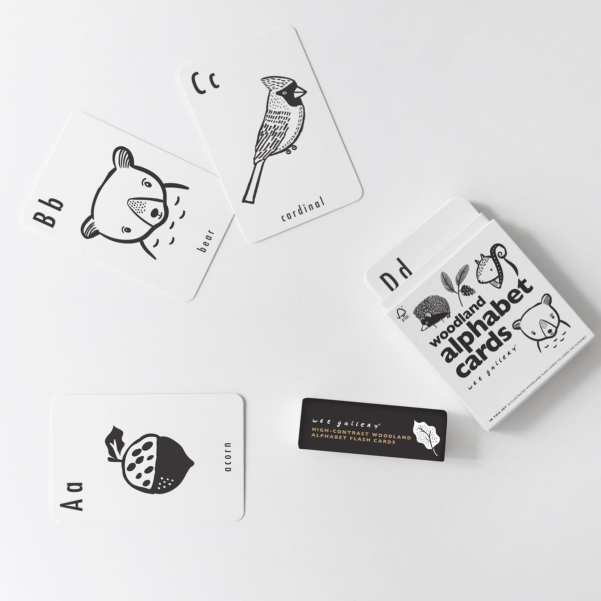 Woodland Alphabet Cards by Wee Gallery Toys Wee Gallery