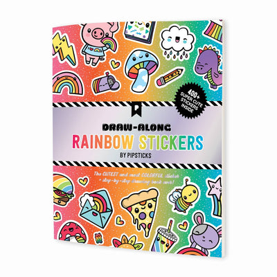 Draw Along Rainbow Stickers Book by Pipsticks