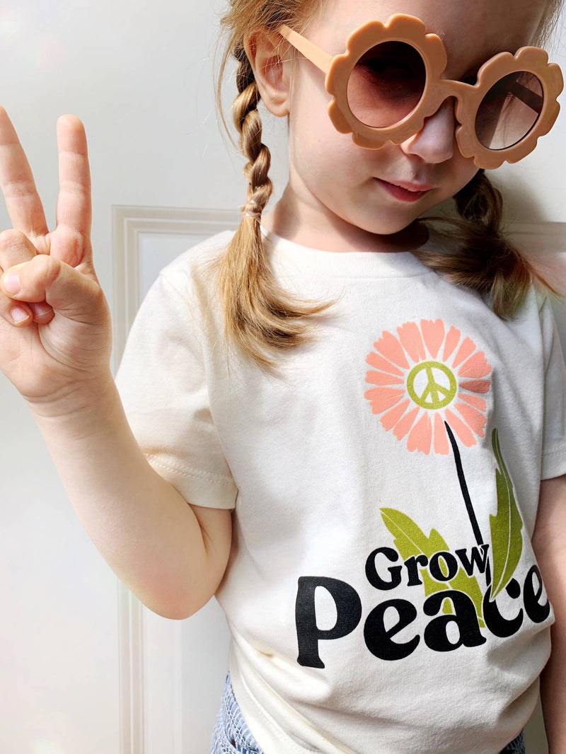 Grow Peace Tee - Natural by Savage Seeds