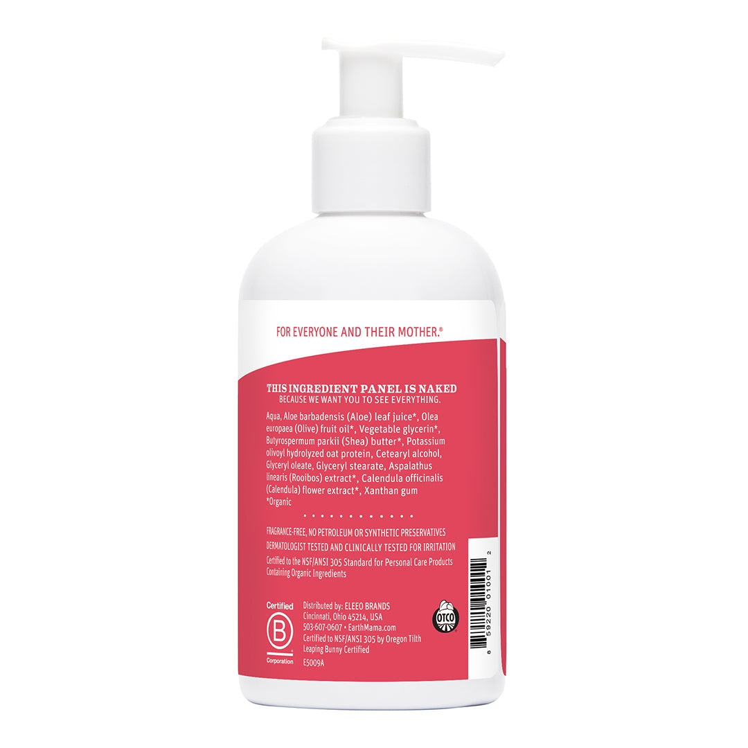 White bottle with a red label on a white background