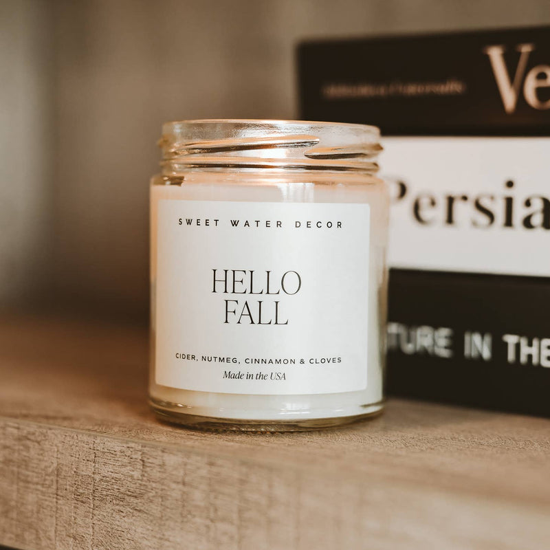 9oz Soy Candle - Hello Fall by Sweet Water Decor