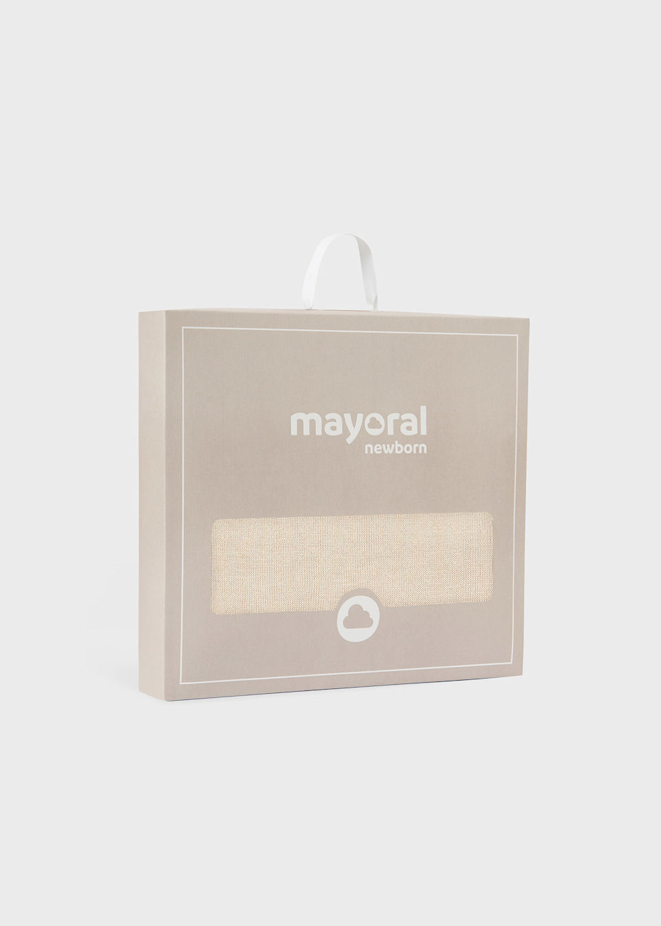 Mayoral newborn baby clothing box on a white background